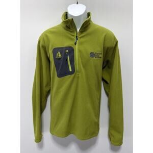 Eddie Bauer First Ascent Sweater Adult XL Green Micro Fleece 1/4 Zip Pockets